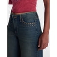 thumbnail image 4 of No Boundaries Studded No Waist Baggy Jeans, 31.5'' Inseam, Women's XXS-XXL, 4 of 5