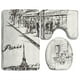 thumbnail image 1 of Juego de alfombras de baño ABPHQTO Torre Eiffel París Sketch Style 3 piezas, 1 of 2