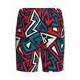 thumbnail image 2 of Haiem Geometric Elements Men's Pajama Short with Soft Woven Cotton Elastic Waistband Sleep Short-3X-Large, 2 of 9