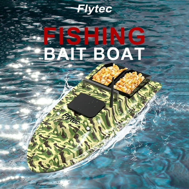 Flytec V007 Fish Finder Fishing Bait Boat 1.5kg Loading 500m Remote Control  Fixed Speed Double Motors 2 Batteries RC Boat 
