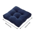 thumbnail image 3 of Chair Cushions for Outdoor Indoor Use,Corduroy Seat Pads with Ties,Soft Supportive Padding,Non Slip Straps,Breathable All Season Comfort,Ideal for Dining Chairs Study Chairs Balcony Chairs Navy, 3 of 6