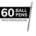 thumbnail image 2 of BIC Round Stic Xtra Life Ballpoint Pen Medium Point, 1 mm, Black Ink, 60 Count Pack of 4, 2 of 6