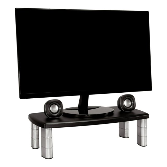Soporte Para Monitor Ajustable Extra Ancho De 3M Tres Segmentos De Patas Simplemente Ajuste La Altura De 1"" A 5 7/8"" Plataforma Resistente Que Soporta Hasta 40 Lbs Espacio De 16 Pulgadas Entre Colum