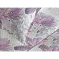 thumbnail image 3 of Ambesonne Floral Quilted Coverlet 2 Pcs, Art Hydrangea Azelea Flowers, Twin Size, Pale Eggplant Pastel Pink, 3 of 4