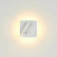 thumbnail image 1 of Lámpara de noche LED blanca cuadrada, lámpara de lectura de pared giratoria con interruptor de luz cálida, 1 of 5
