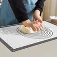 thumbnail image 6 of Goldeer Extra Large Silicone Baking Mat - 26x16 Inch Non-Stick Pastry Mat for Dough Rolling, Macarons, Cookies & Bread | Non-Slip Counter Mat, Oven Liner & Fondant Work Surface | Dishwasher Safe, 6 of 8