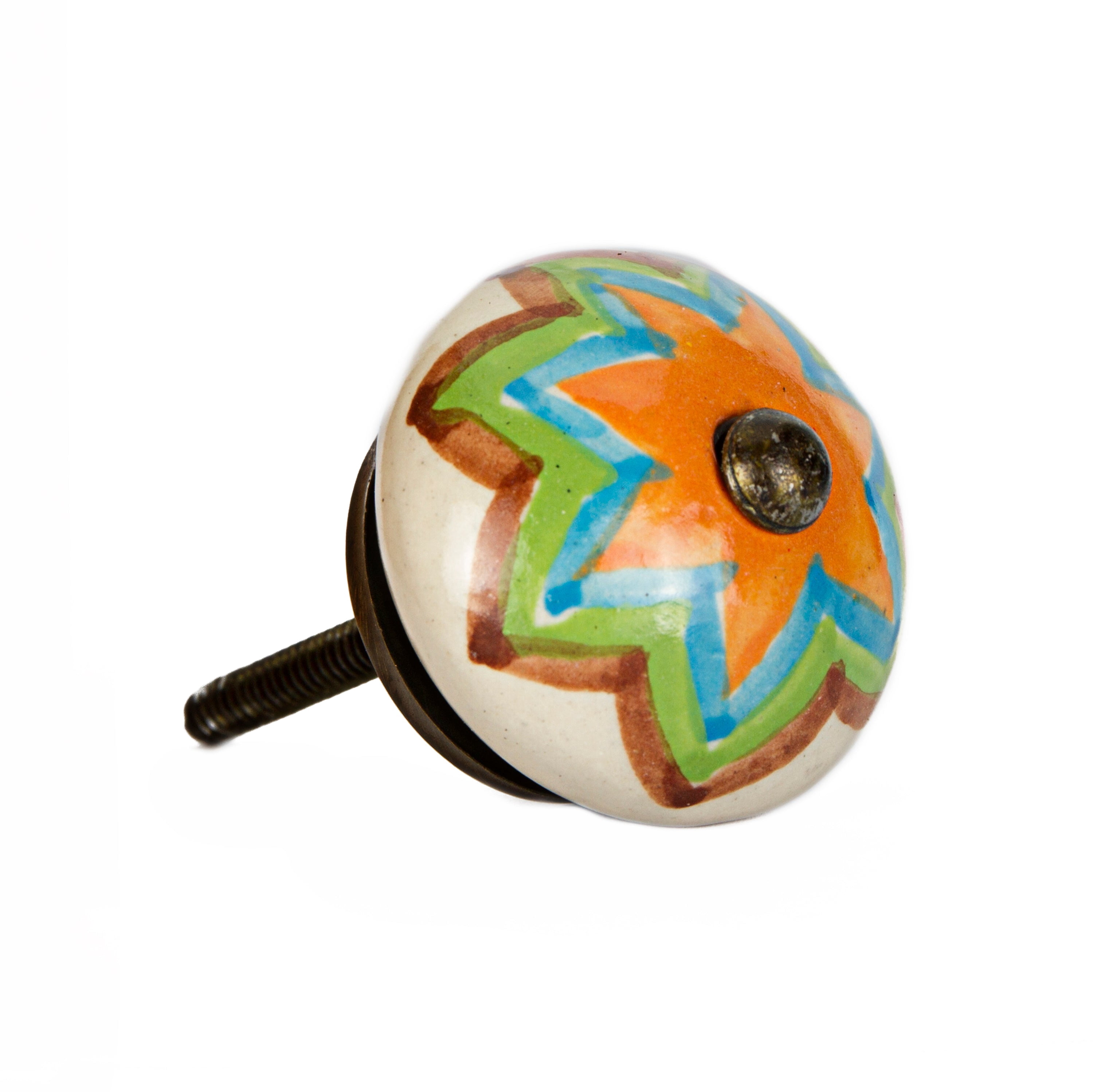 Knob-It Vintage Hand Painted Cabinet Drawer Knobs 12 Piece Antique Style 14"