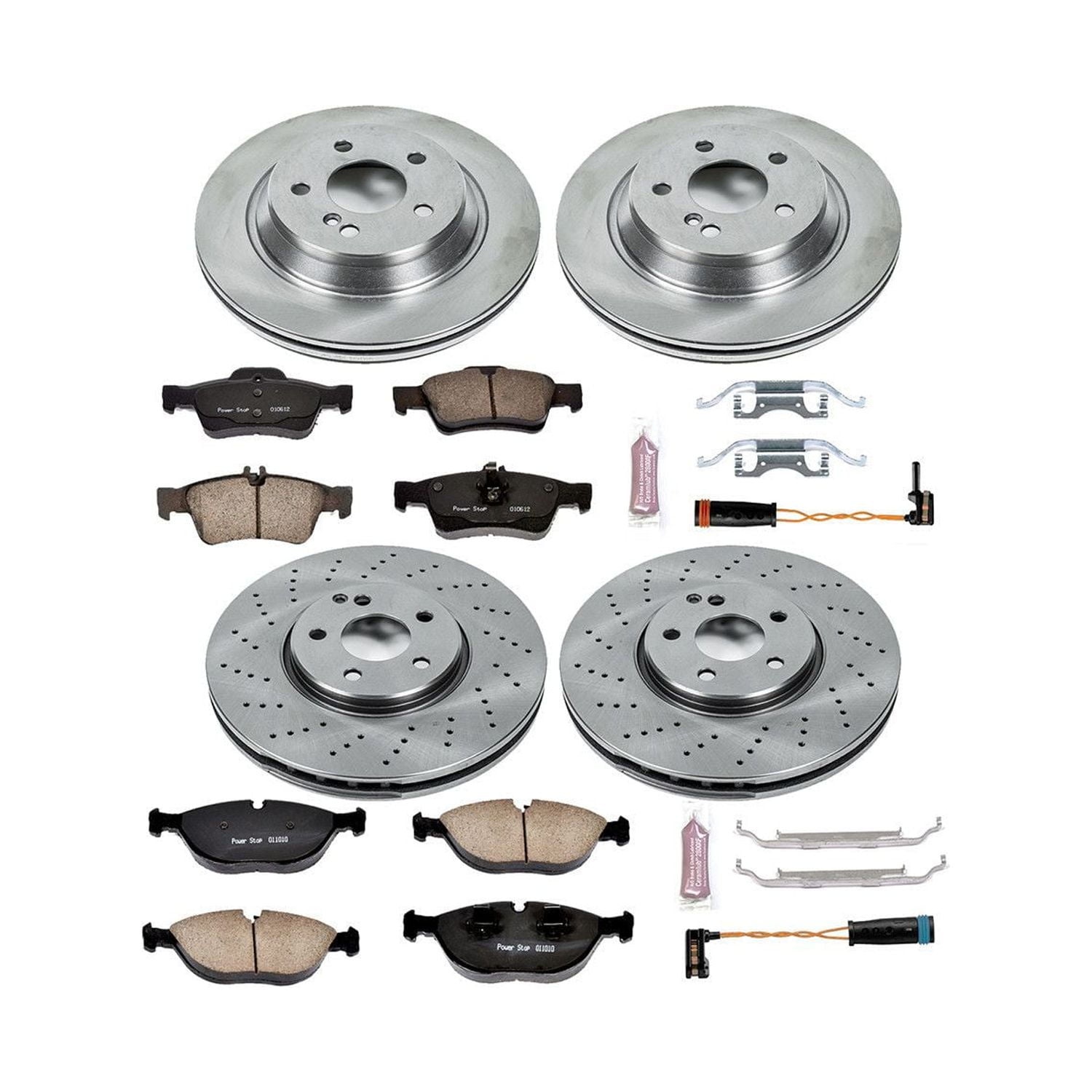 Power Stop Front and Rear Stock Replacement Brake Pad and Rotor Kit KOE4507