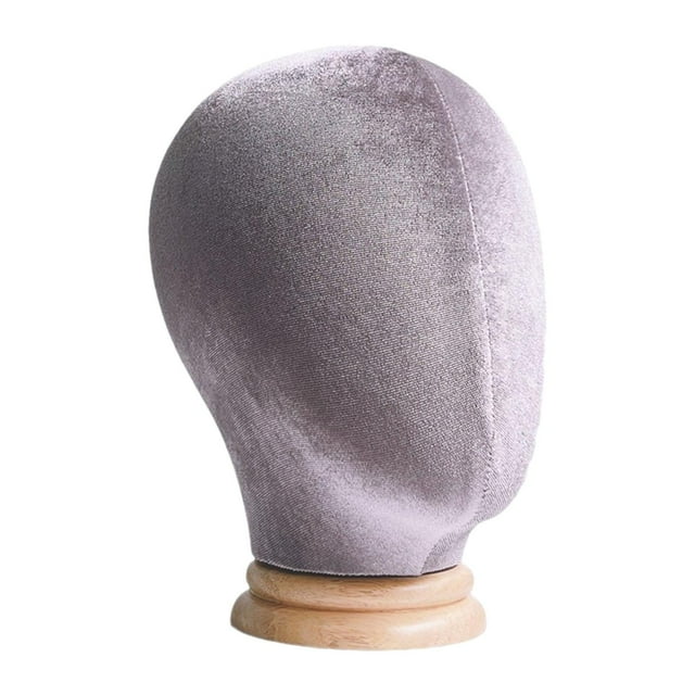 Soporte de postizo Yuyangstore para exhibición de peluca gris