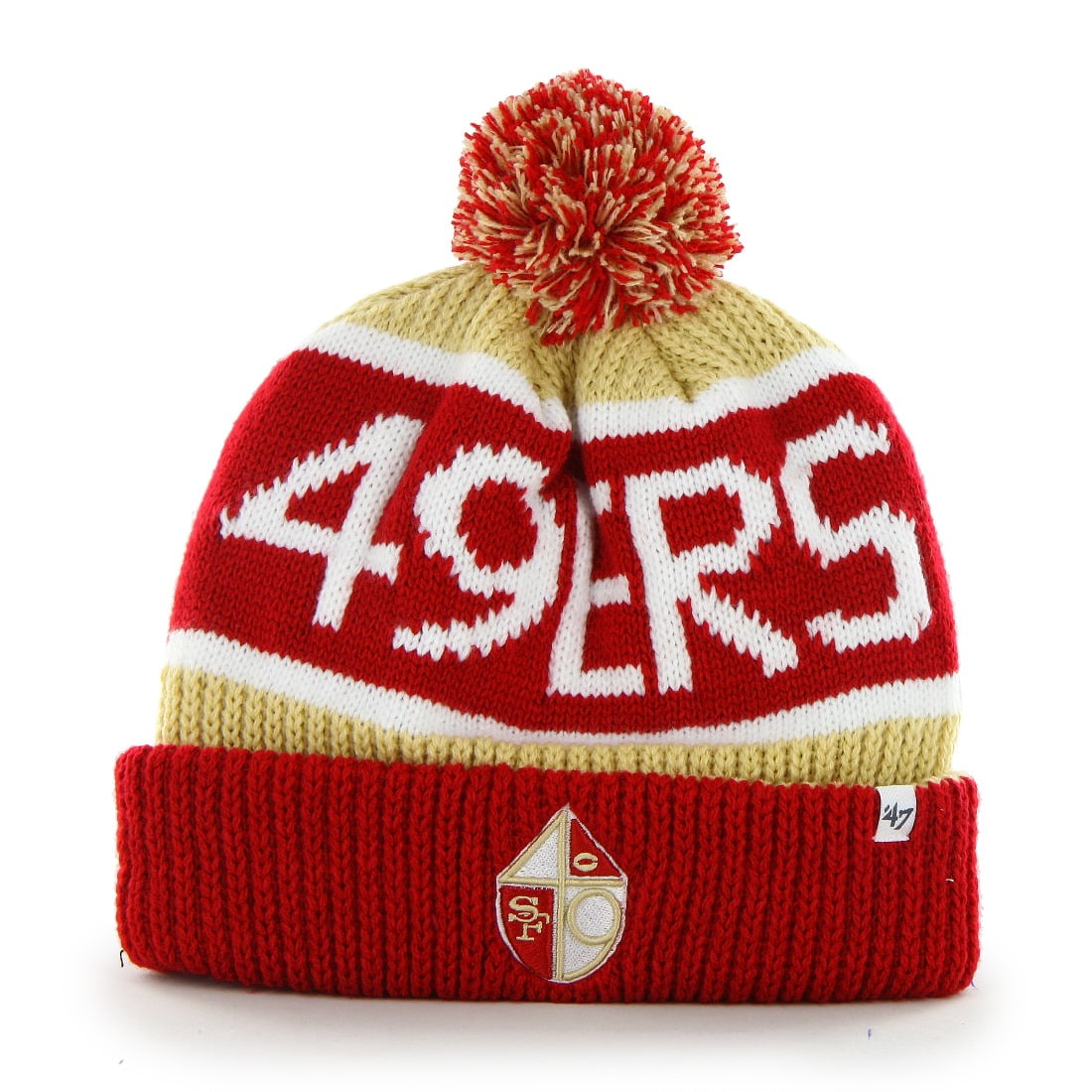 San Francisco 49ers 47 Brand NFL Throwback Calgary Cuffed Knit Hat by 47 Brand