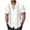 White, variant on Kukoosong Men's Vintage Bowling Beach Shirt Striped Print Short Sleeve Collared Button-Up for Summer Office, Retro and Stylish Shirts for Men