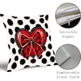 thumbnail image 4 of Valentines Day Pillow Covers 16x16 Inch Red Love Heart Decorative Outdoor Throw Pillow Covers Valentines Pillow Cases Cotton Linen Cushion Covers for Couch Sofa Bed Home Decor (Pack of 2), 4 of 6