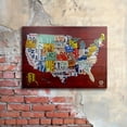thumbnail image 3 of Trademark Fine Art "License Plate Map USA" Brushed, 3 of 4