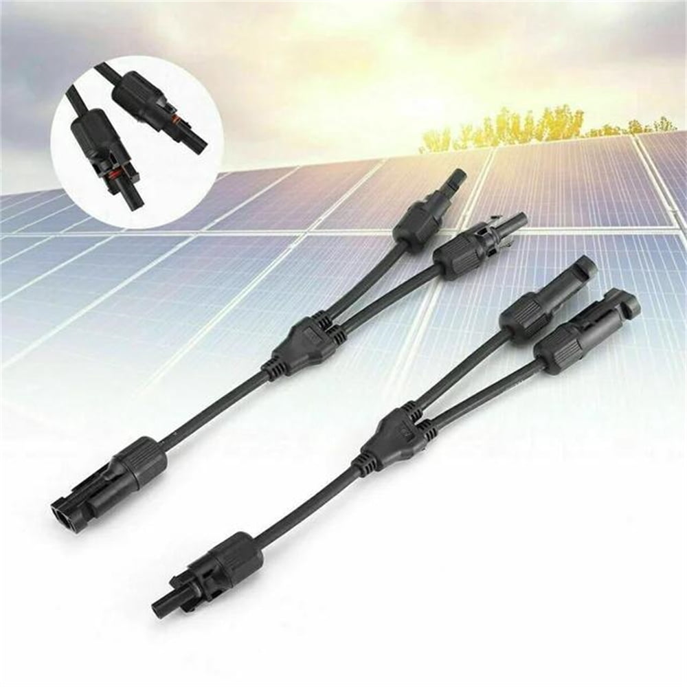 1 Pack Solar Panel Y Branch Cable Connection Waterproof Adapter Connector Extension USA