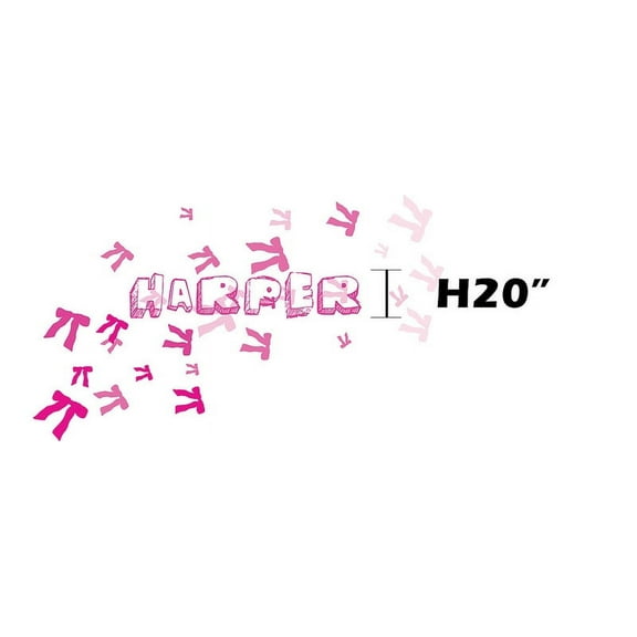 PINK Ribbon with Font1 h 20" Made-to-Order Baby Name/ Girl Name/ Boy Name with Airplane/ Butterfly/ Dragonfly/ Ribbon / Kid Room Nursery Wall Art décor Decal Sticker