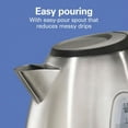 Hamilton Beach 1.7Liter Stainless Steel Electric Kettle, Black Accents