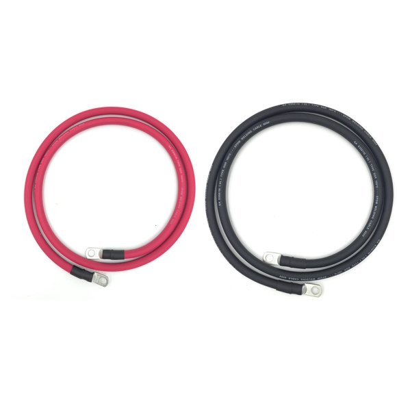Cables de batería End Game 4 AWG, 1,5 pies, juego rojo y negro