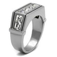 thumbnail image 4 of Anillo Color Plata Para Hombres de Acero Inoxidable Ocho Crtes Princesa, 4 of 5