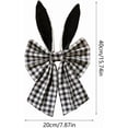 thumbnail image 5 of 16" Bunny Ears Wreath Bow, Rustic Buffalo Plaid Fabric Bow for Easter & Spring Decor, Indoor Outdoor Decoration for Front Door, Wall, Wreath and Party Crafts, 5 of 5