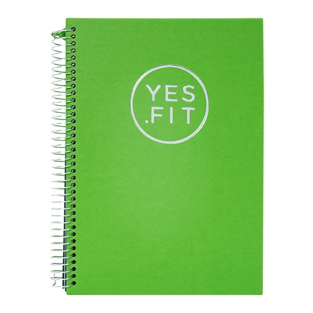 Ejercicio Registro Cuaderno Bobina Fitness Logbook Punch Book Journal Portada Dura Pérdida Peso Seguimiento para Entrenamientos Y Casas