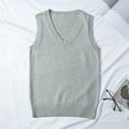 thumbnail image 2 of JJHGVB Sweater Vest Women Fall Sweaters for Women Thermal Sweater for Women Womens Vest Womens Vest Top Vest Top for Women Sweaters Gray 2XL, 2 of 4
