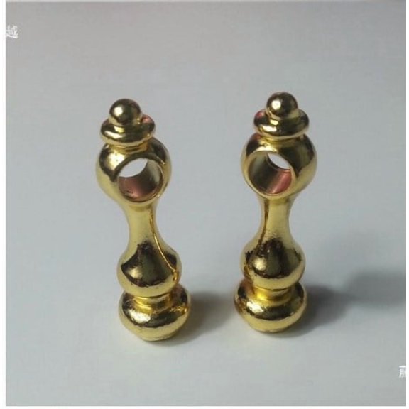 GETAJGHSD 4Pcs Golden Glass Cabinet Furniture Post Caps with Metal Rail Connectors Indoor Use