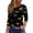 Green #078, variant on Halloween Shirts for Women Funny 3/4 Sleeve T Shirts Horror Pumpkin Witch Printed Pullover Spooky Crew Neck Tops Holiday Three Quarter Length Blouses, 3XL