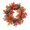 thumbnail image 2 of BKER Thanksgiving Autumn Wreath Fall Wreath For Front Door Maple Leaf Pumpkin Wreath For Fall Decoration Autumn Wreath Thanksgiving Decorations, 2 of 7