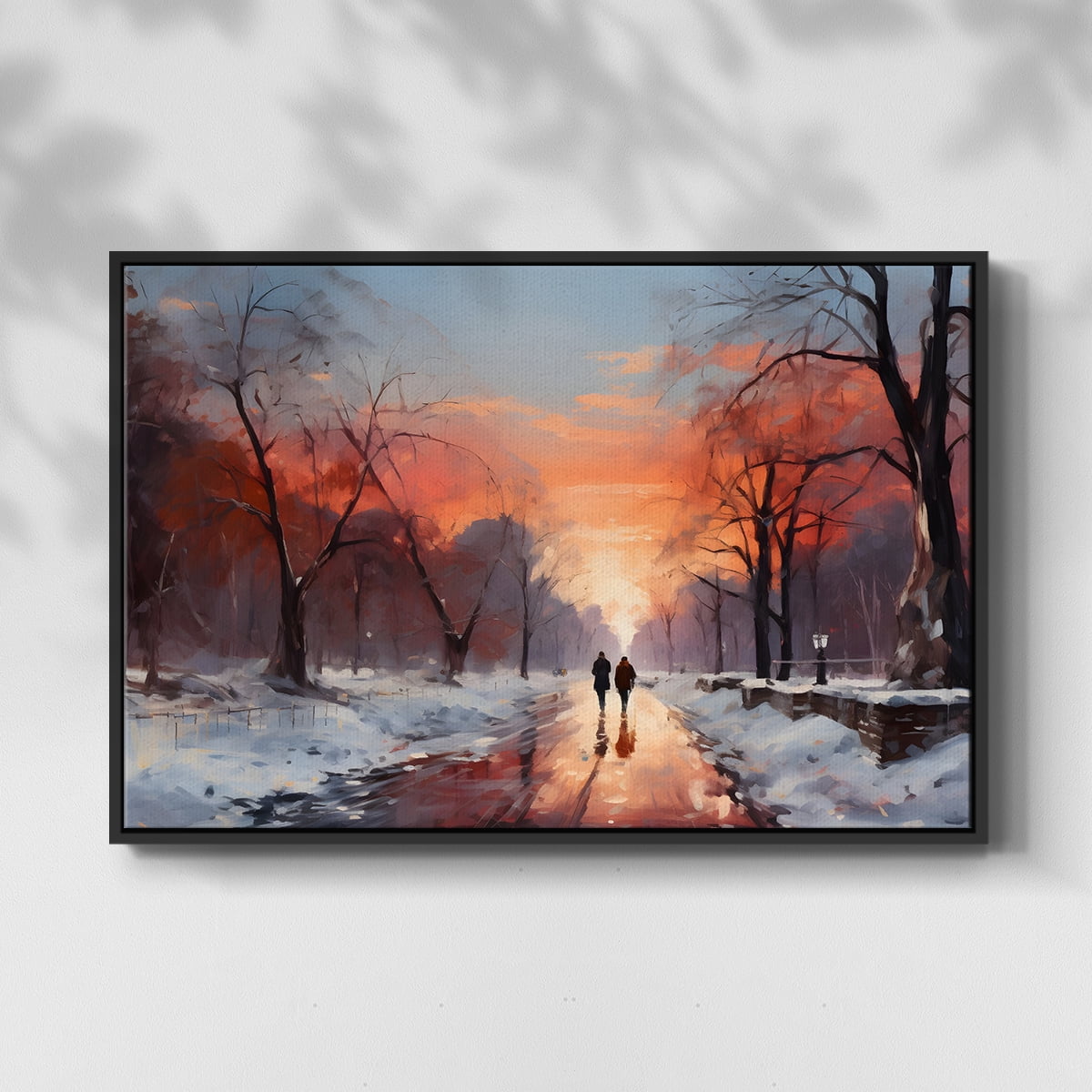 Vintage Landscape-CCXXIV By Wexford Home Framed in Black Wood Gallery Wrapped Canvas 27 in. x 41 in.