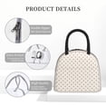 thumbnail image 4 of KLL Minimalist Crosshatch Dots for Insulated Lunch Bag- Leakproof Cooler Tote Bag Organizer for Women & Men - Reusable Lunch Box for Office Picnic Hiking Beach-One Size, 4 of 6