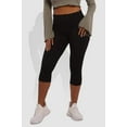 thumbnail image 3 of Pillowy Soft Fold Over High Waist Leggings - Black, 3 of 10