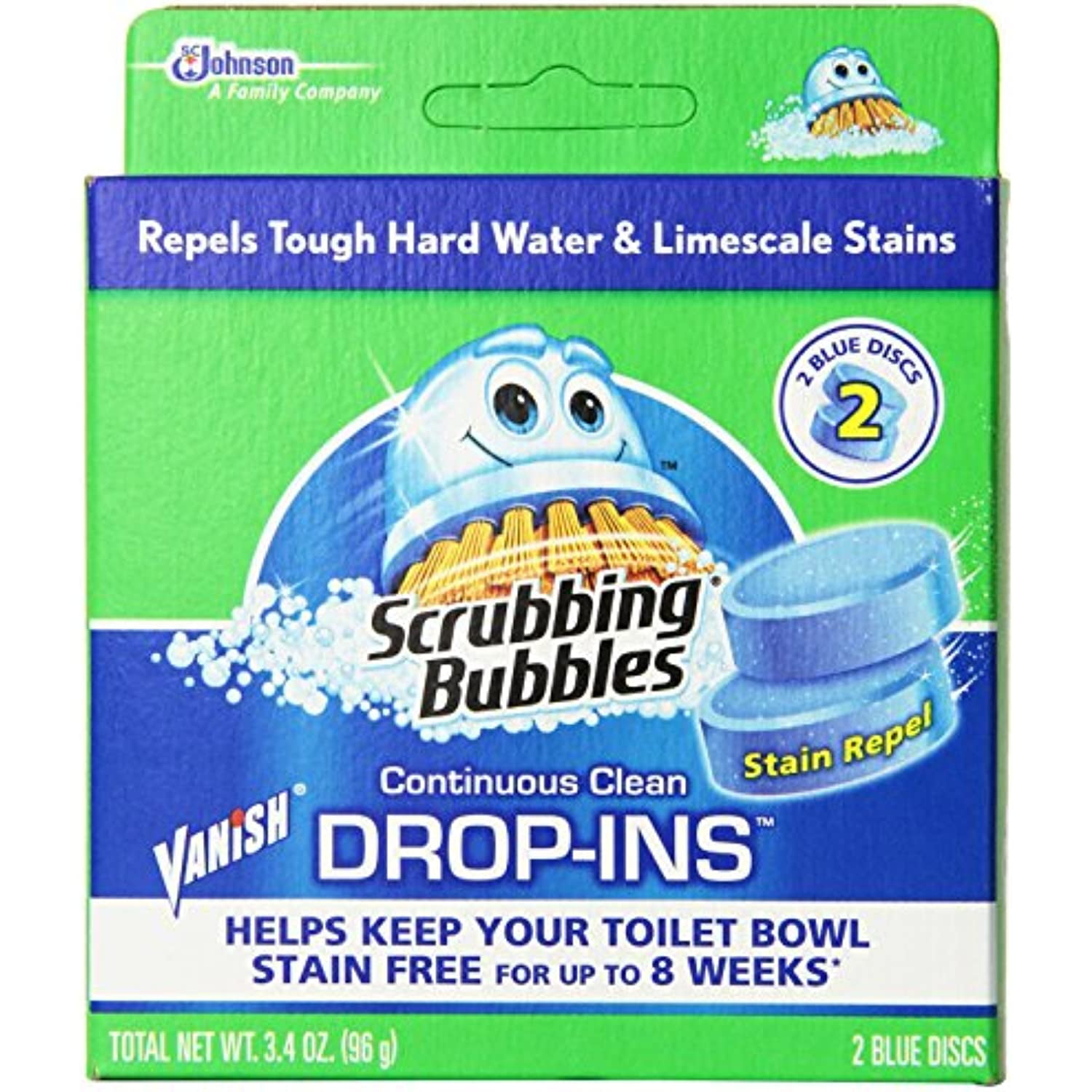 Vanish DropIns Automatic Toilet Bowl Cleaner Blue, 1.70 Ounce (Pack