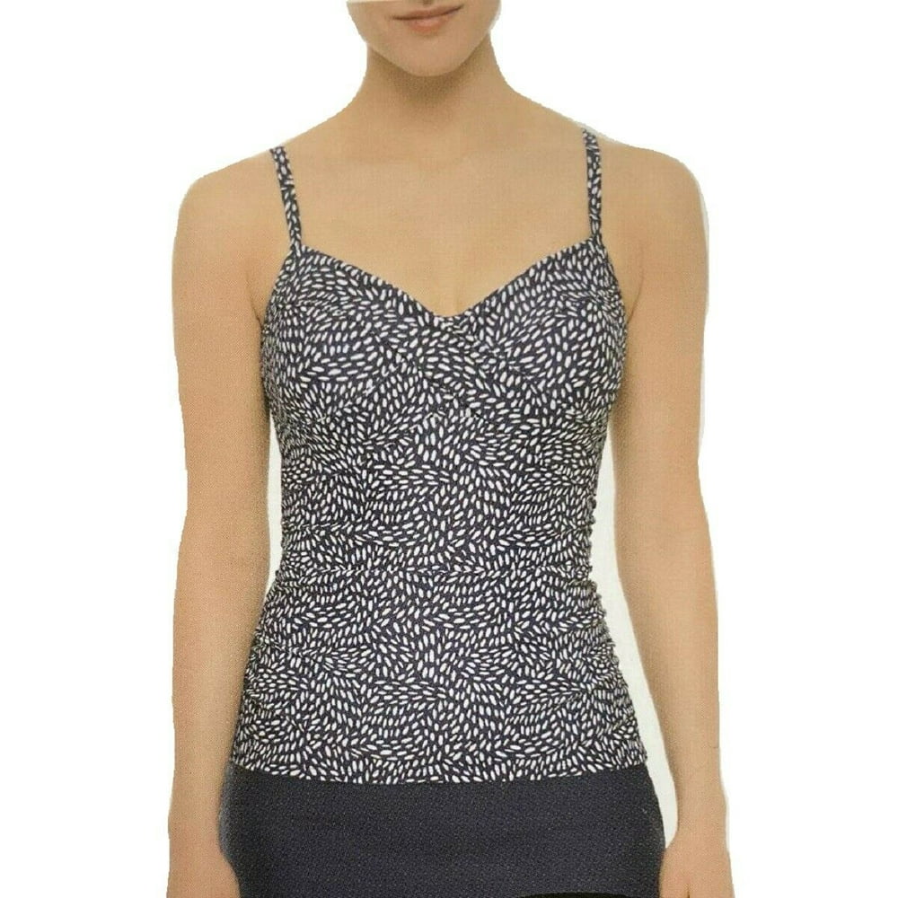 Christina Christina Women's Tankini Bust Enhancer Swimsuit (Navy, XL