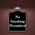 thumbnail image 2 of No Smoking Permitted BLACK Aluminum Composite Sign 8.5''x10'', 2 of 9