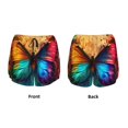 thumbnail image 3 of Rateoe Vibrant Rainbow Butterfly A Printed 2 in 1 Women's Workout Shorts for Athletic Gym Running Shorts with Phone Pockets-XX-Large, 3 of 7