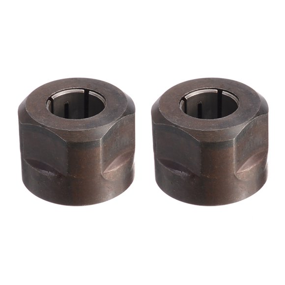 2 Pieza de Enrutador de Inmersión de Tuerca de Pinza de Metal Negro Piezas 12,7 mm de Diámetro del Orificio Central 22,5X27 mm