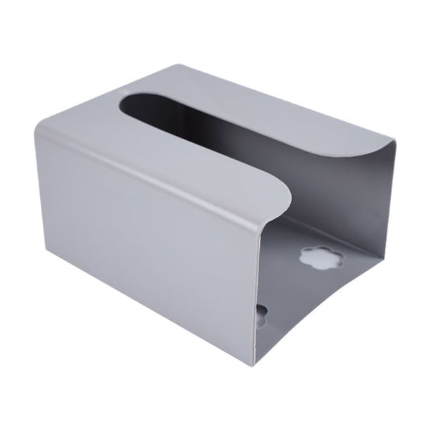 Cateissary Dispensador de papel higiénico para hotel de oficina Papeles para sala de estar Titular de pañuelos Almacenamiento y organización del hogar Gris