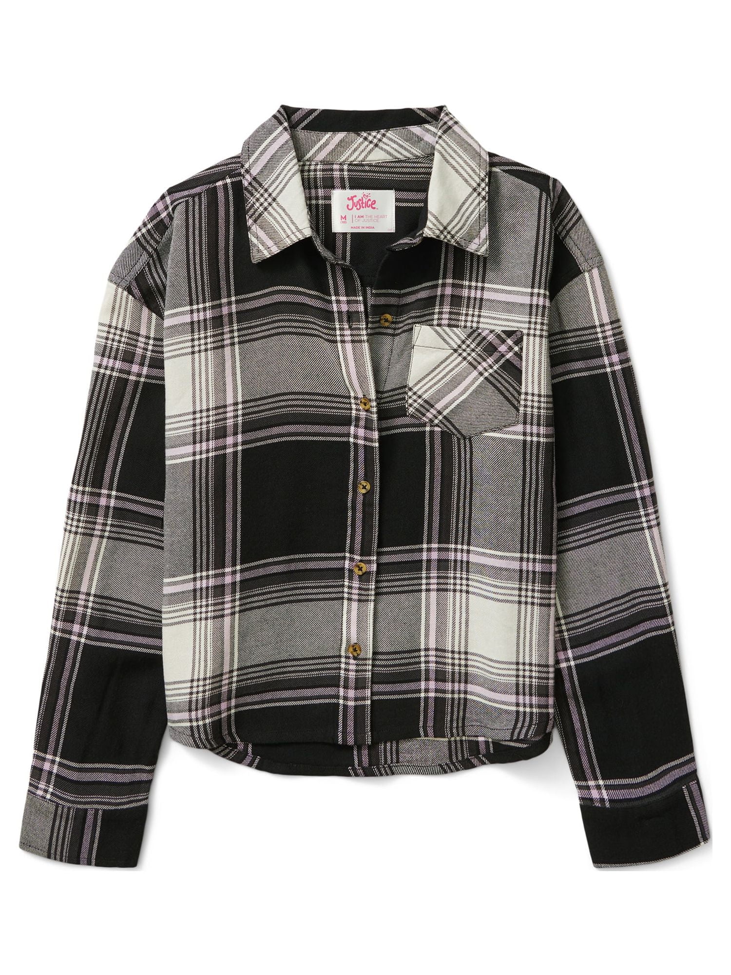 Justice Girls Plaid Top, Sizes XS- XLP
