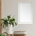 thumbnail image 3 of Ivy 24" Rectangular Bathroom Wood Framed Wall Mirror in White, 3 of 9