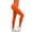 Orange, variant on Women's Ribbed High Waisted Leggings Seamless Stretch Yoga Workout Pants
