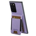 thumbnail image 3 of Compatible with Samsung Galaxy Note 20 Flip Wallet Phone Case with Card Holder Elastic,Magnetic Back Flip Kickstand Cover Premium PU Leather Business Classic Style Shockproof Case,Purple, 3 of 8