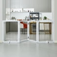 thumbnail image 2 of Puerta para mascotas VEVOR, independiente, de madera, 81 cm de alto x 244 cm de ancho, 4 paneles, 2 of 9