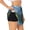 Black, variant on Majestic Deer Mountain Lake for Women's Double Layer Athletic Shorts High-Performance Gym Shorts with Inner Pocket, Elastic Waistband-Small