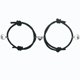 thumbnail image 1 of 2 uds pulsera de pareja hebilla de corazón imán poliéster atractivo decorativo 8x8cm pulsera negra para Unisex, 1 of 10