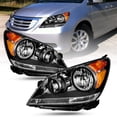 thumbnail image 5 of For 2005-2010 Honda Odyssey Black Housing Amber Corner Headlights Assembly Pair, 5 of 6