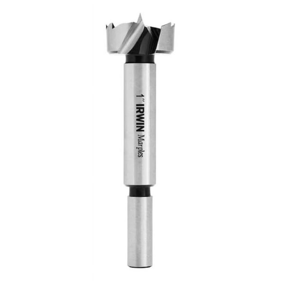 Irwin Marples 1 in. Dia. x 6 in. L Carbon Steel Forstner Drill Bit 3/8 in. Round Shank 1 pc.