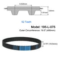 thumbnail image 2 of 195-L-075 L Timing Belt 19.5" Pitch Length x 0.75" Width x 0.18" Height, 52 Teeth, 2 of 6