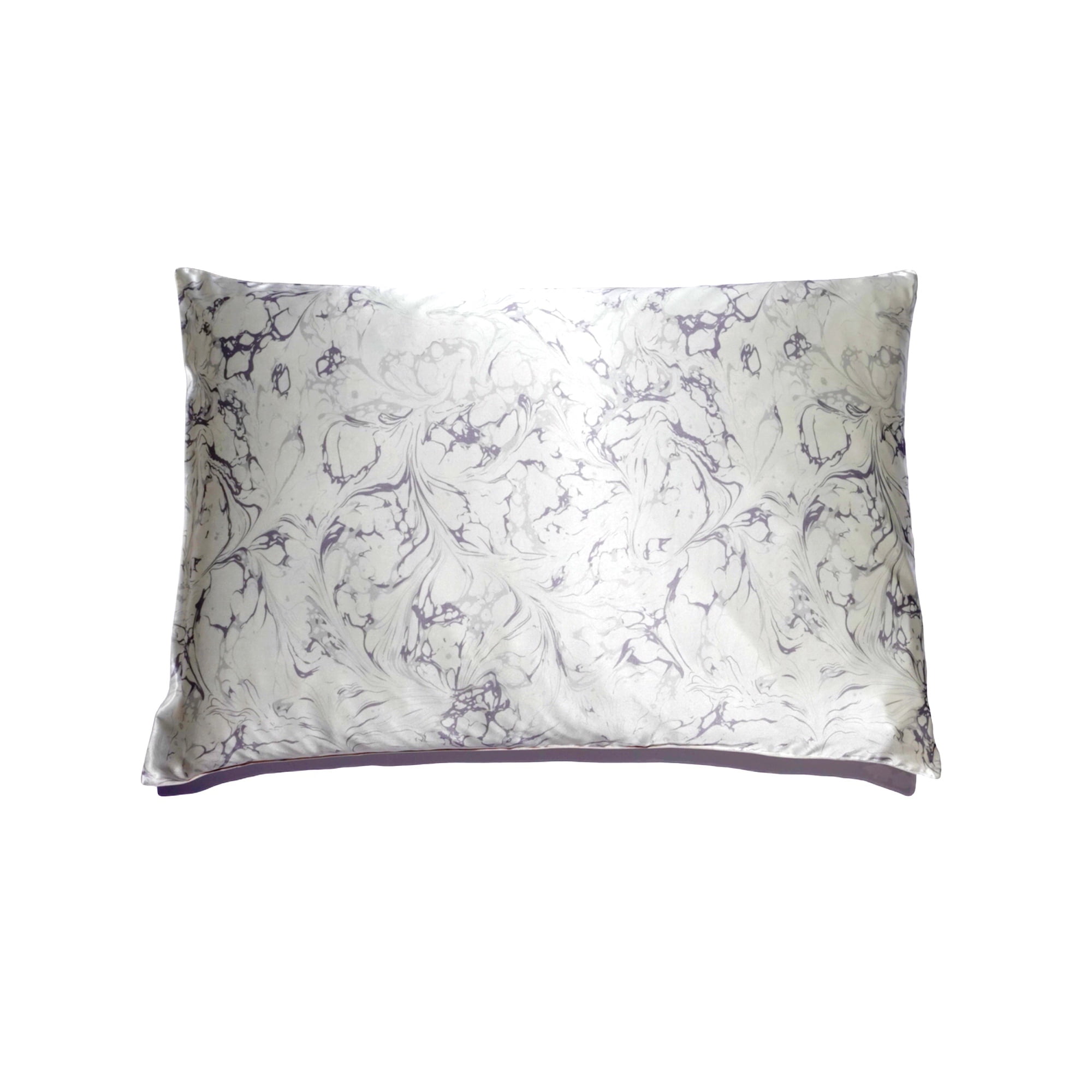 Black marble silk pillowcase