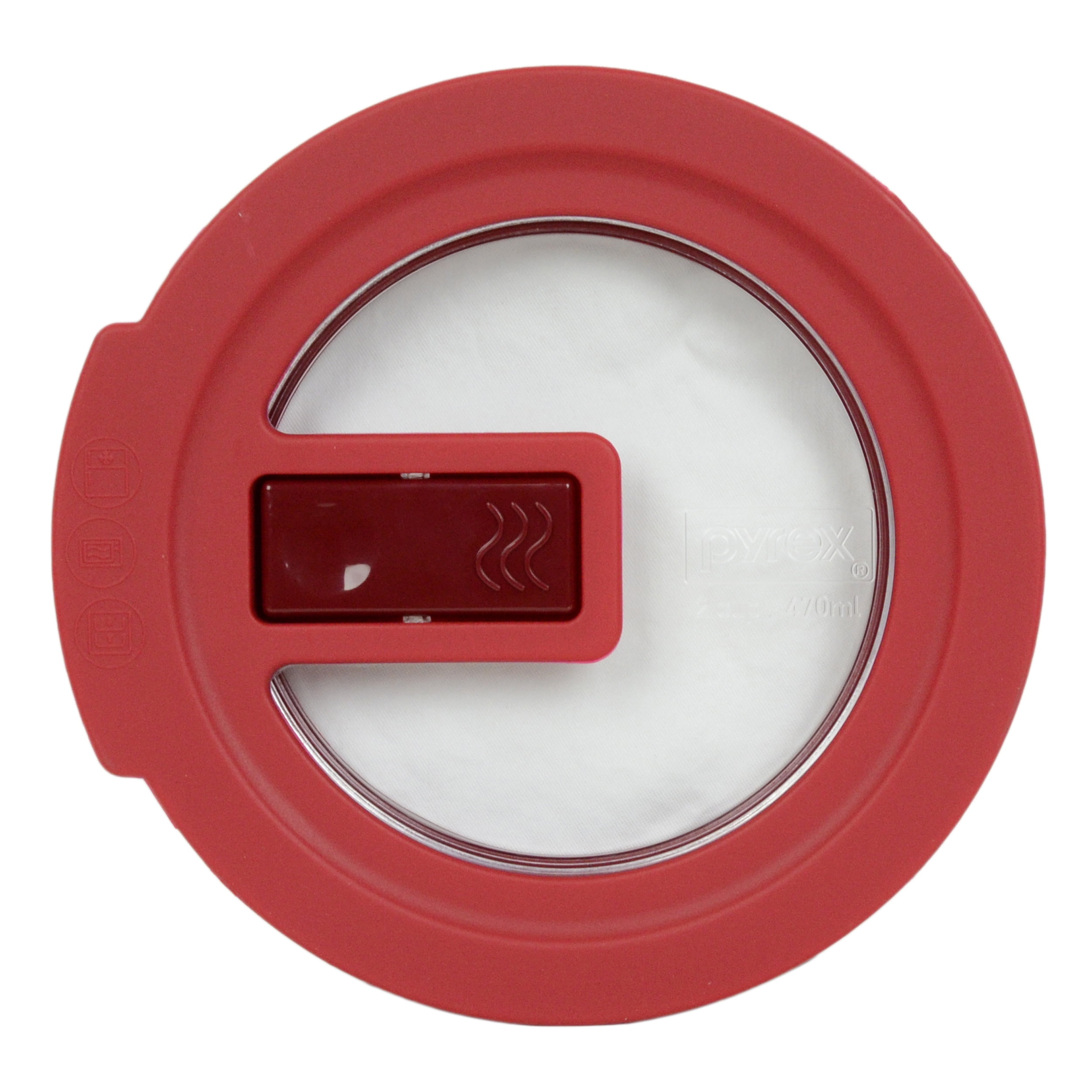Pyrex Replacement Lid 7200NLC Red Round No Leak Cover for Pyrex 7200 2