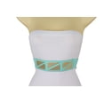 thumbnail image 2 of Women Mint Green Stretch Belt Gold Triangle Buckle S M, 2 of 9